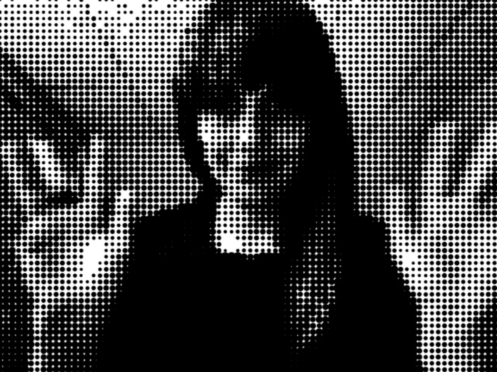A screenshot of a chatGPT conversation with a prompt about creating halftone webcam images with p5.js